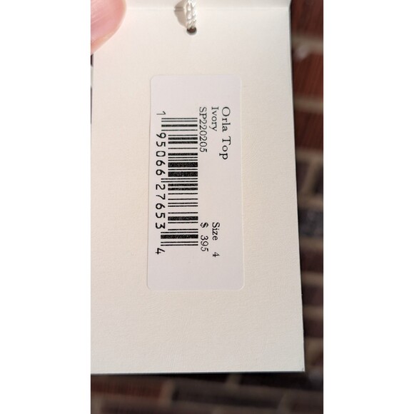 ULLA JOHNSON Orla Corset Top- Lace Up Peplum Bustier-Ivory White- NWT Sz 4 - Picture 10 of 12